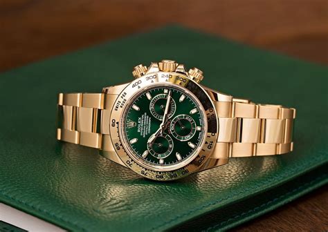 Rolex watch with green face